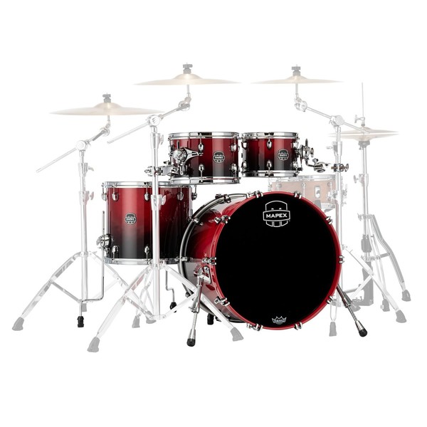 Mapex Saturn 22" 4pc Shell Pack, Scarlet Fade