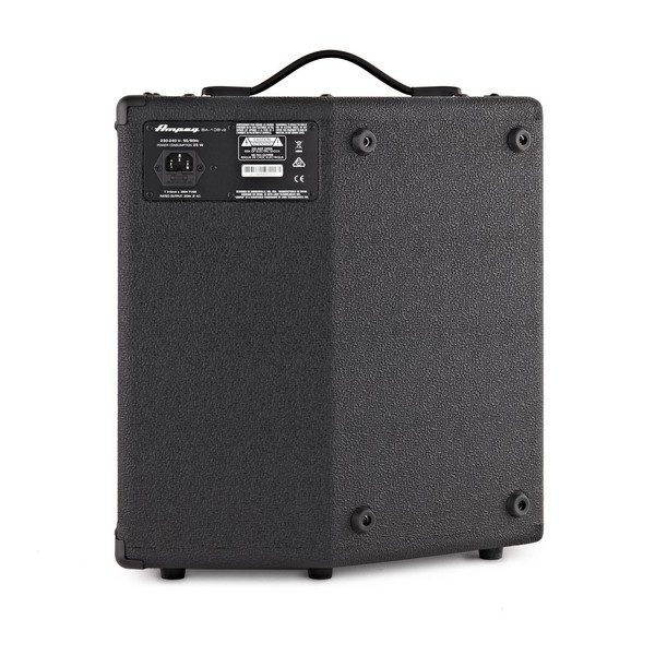 Yamaha TRBX174EW Bass, Natural w/ Ampeg BA-108 V2 Combo - amp back and side