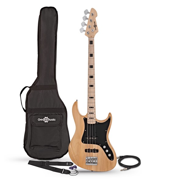 LA II Bass Guitar by Gear4music, Natural