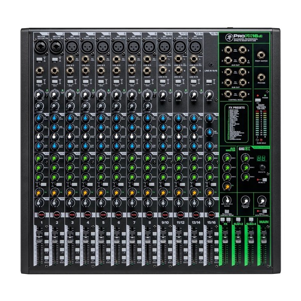 Mackie ProFX16v3 16-Channel Analog Mixer with USB, Top