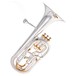 Levante by Stagg BH5411 Baritone Horn, Silver with Gold Trim