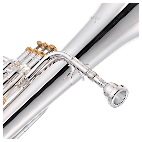 Levante by Stagg BH5411 Baritone Horn, Silver with Gold Trim