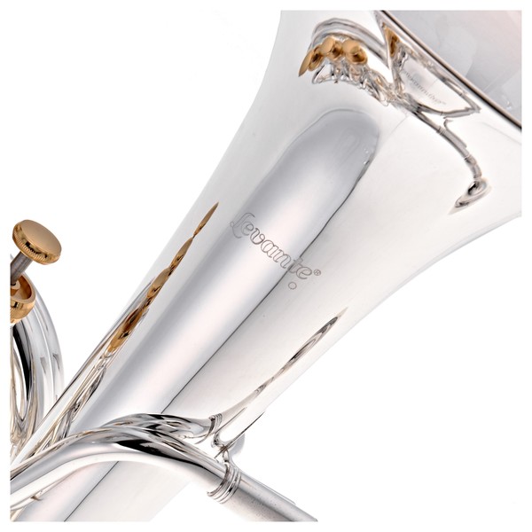 Levante by Stagg BH5411 Baritone Horn, Silver with Gold Trim