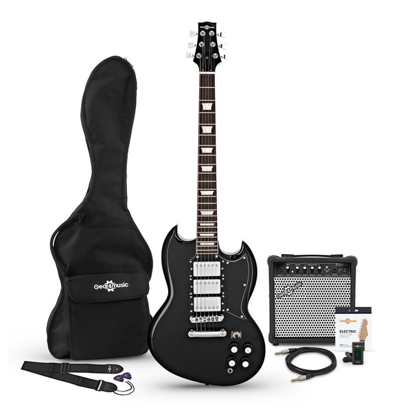 Brooklyn Select Electric Guitar + 15W Amp Pack, Black