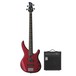 Yamaha TRBX174 Bass, Red Metallic w/ Ampeg BA-108 V2 Combo - main