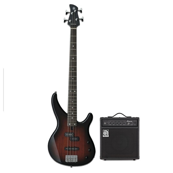 Yamaha TRBX174 Bass, Old Violin Sunburst w/ Ampeg BA-108 V2 Combo - main