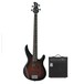 Yamaha TRBX174 Bass, Old Violin Sunburst w/ Ampeg BA-108 V2 Combo - main
