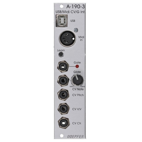 Doepfer A-190-3 MIDI-to-CV/Gate Interface (6HP) - Front