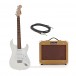 Squier Bullet Stratocaster, Arctic White & SubZero V15G Amp Bundle - Full Pack View