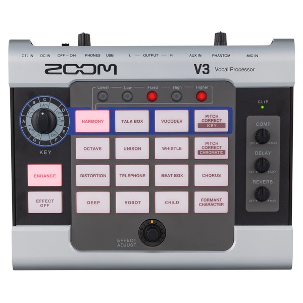 Zoom V3 Vocal Processor - Top