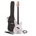 LA Bass Guitar by Gear4music, Silver Flake close