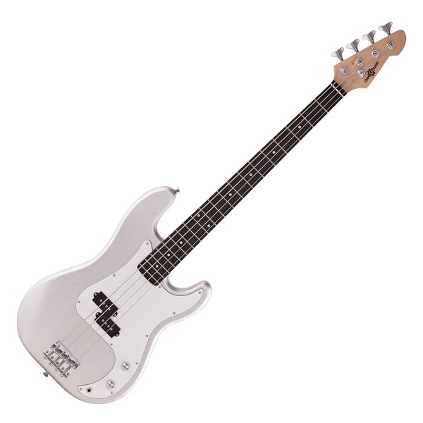 LA Bass Guitar by Gear4music, Silver Flake main