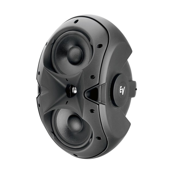 Electro-Voice EVID 6.2 Installation Speakers, Pair, Front Angled Left with Grille Removed