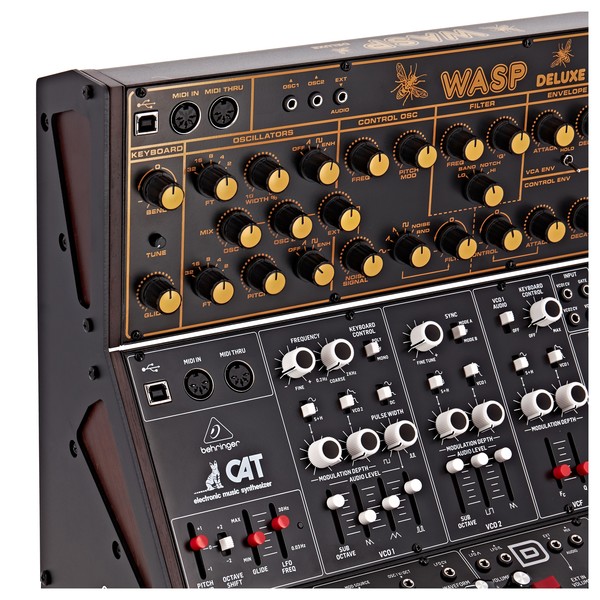 Behringer 3-Tier Synth Rack, Including Model D, CAT and Wasp Deluxe