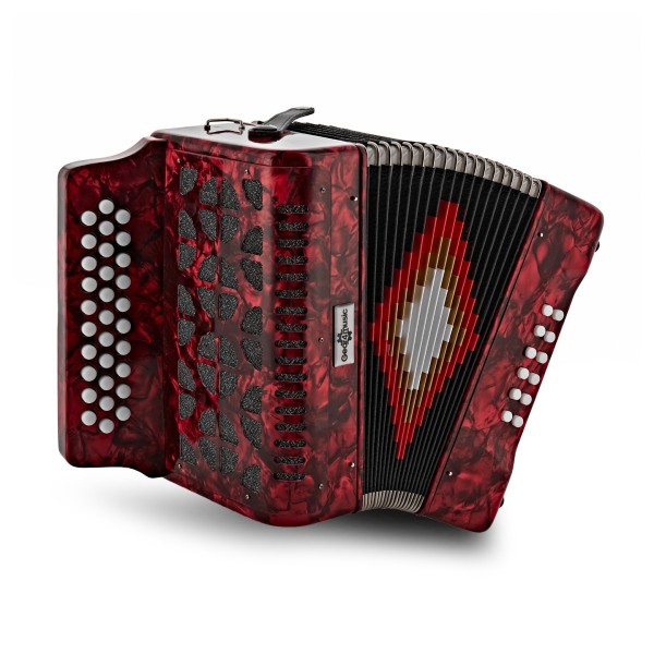 Diatonic Button Accordion by Gear4music, 12 Bass