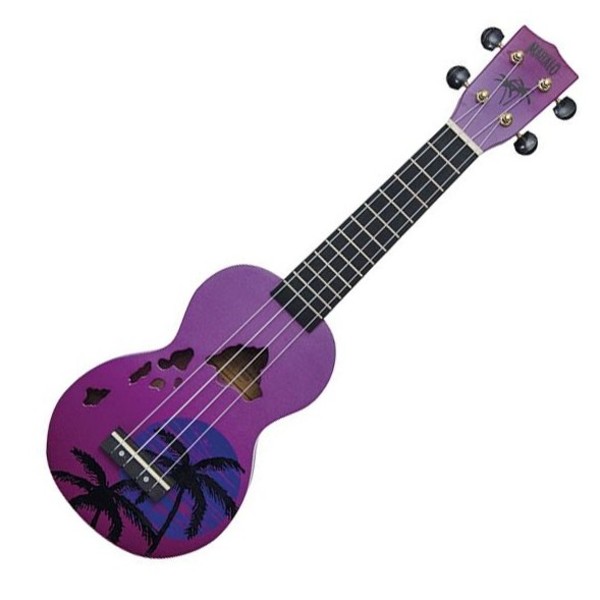 Mahalo Designer Ukulele, Hawaii Purple - front