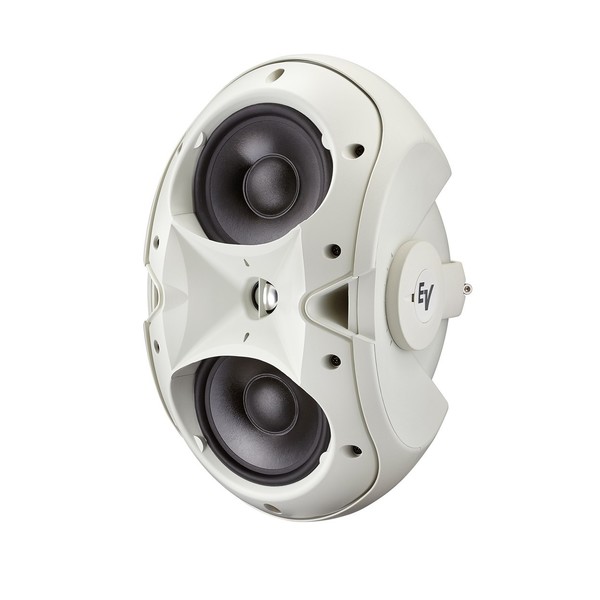 Electro-Voice EVID 4.2 Installation Speakers, White, Pair, Front with Grille Removed