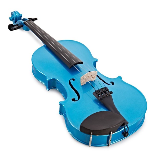 Rainbow Fantasia Blue Violin Outfit, 1/2, Chin Rest