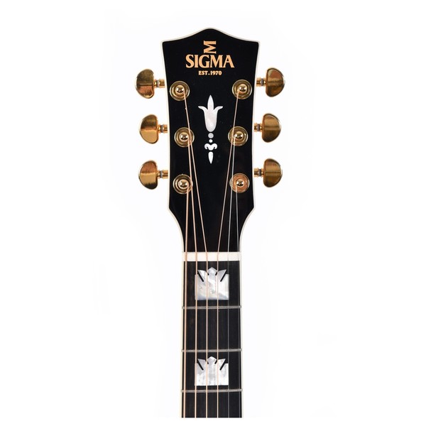 Sigma SGJA-SG200 Grand Jumbo Electro Acoustic, Autumn Burst - headstock
