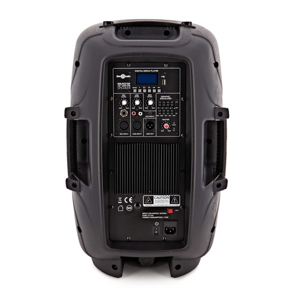 Galaxy 12" Active LED Speaker by Gear4music - Rear View