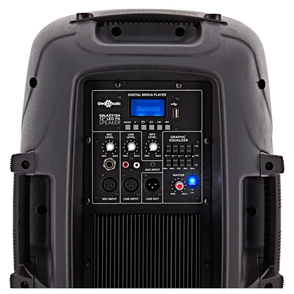 Galaxy 12" Active LED Speaker by Gear4music - Mixer View