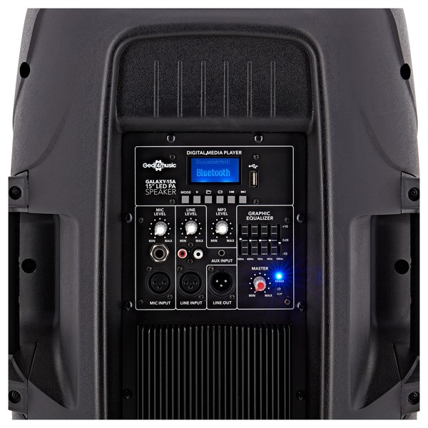 Galaxy 15" Active LED Speaker by Gear4music - Media Player View 
