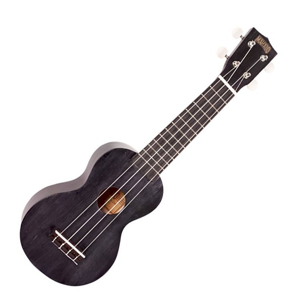 Mahalo Kahiko Soprano Ukulele, Black Wide neck - Main