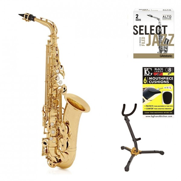 Yamaha YAS480 Alto Saxophone Upgrade Bundle, Lacquer
