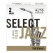 D'Addario Select Jazz Filed Alto Saxophone Reeds, 2H (10 Pack)