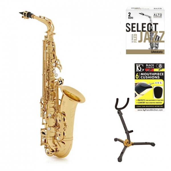 Yamaha YAS62 Alto Saxophone Upgrade Bundle, Lacquer