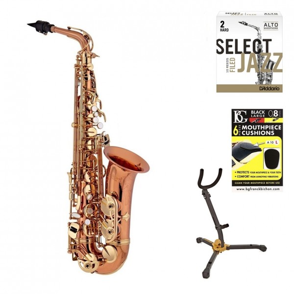 Conn-Selmer PAS380 Alto Saxophone Upgrade Bundle, Lacquer