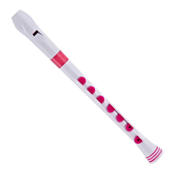 Nuvo Recorder+ with Hard Case, White and Pink