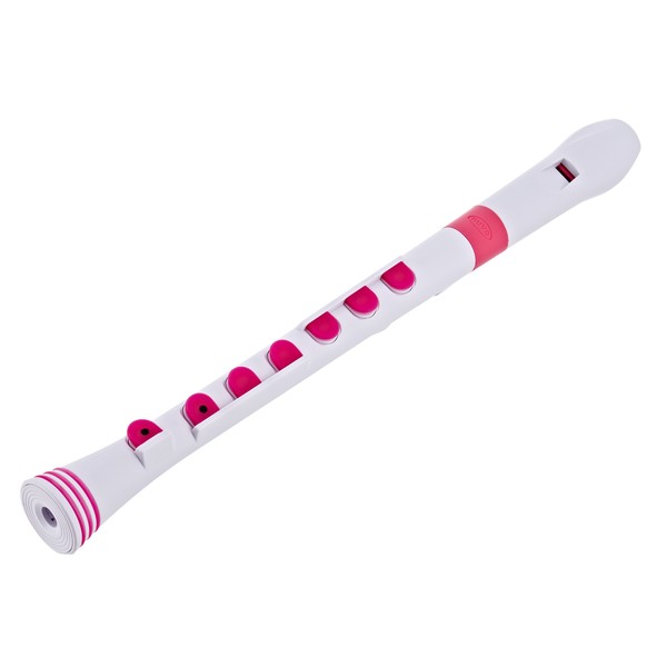 Nuvo Recorder+ with Hard Case, White and Pink
