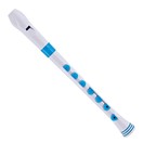 Nuvo Recorder+ with Hard Case, Baroque Fingering, White and Blue