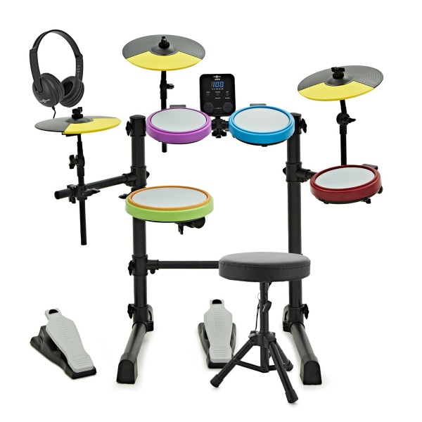 Junior Electronic Drum Kit with Headphones and Stool by Gear4music