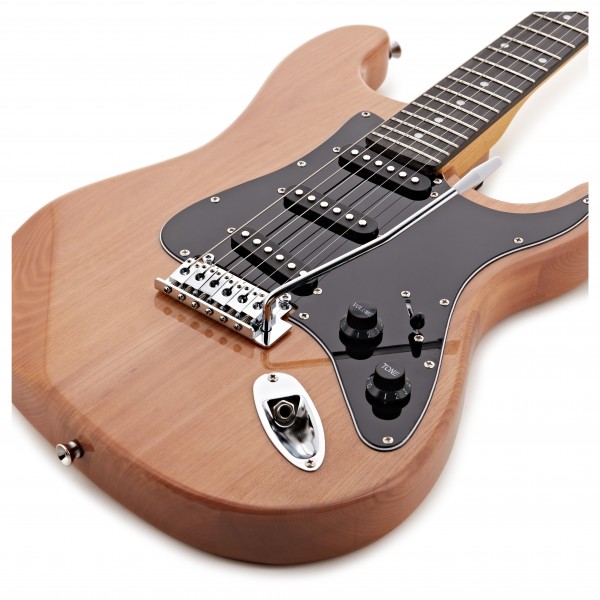 LA Select Electric Guitar Natural, 15W Guitar Amp & Accessory Pack