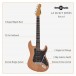 LA Select Electric Guitar Natural, 15W Guitar Amp & Accessory Pack
