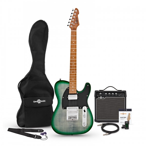 Knoxville Select Electric Guitar HH + Amp Pack, Trans Green