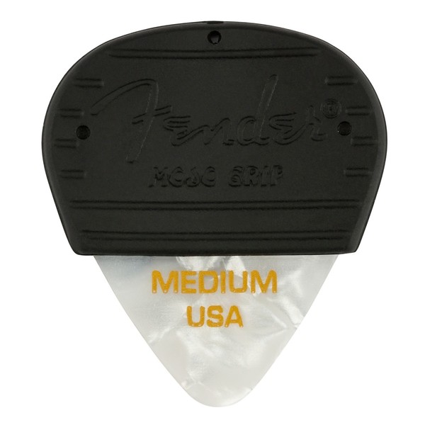 Fender Mojo Grip 3 Pack Celluloid White Moto Picks, Medium - Main