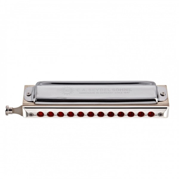 Seydel De Luxe Steel Chromatic Harmonica, G, Front