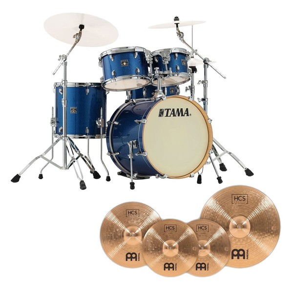 Tama Superstar Classic 20'' 5pc Drum Kit w/ Cymbals, Indigo Sparkle