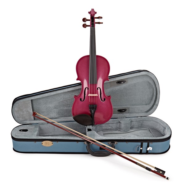 Stentor Harlequin Violin Outfit, Raspberry Pink, Full Size