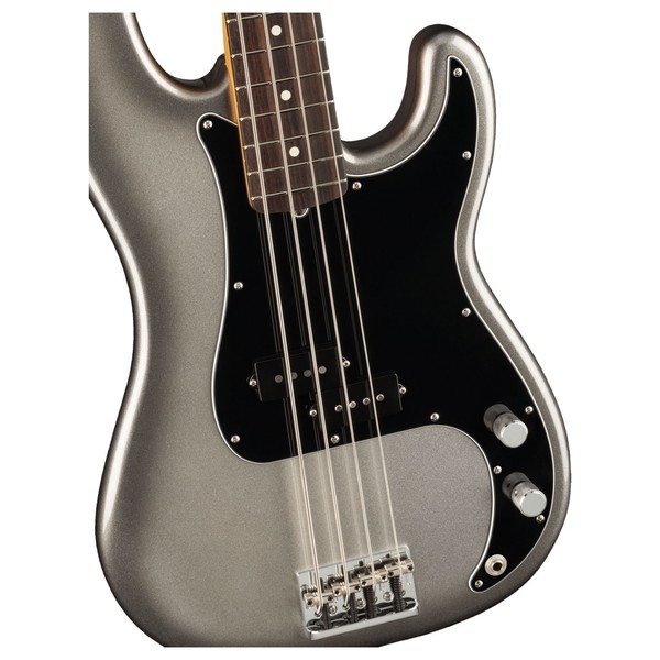 Fender American Pro II Precision Bass RW, Mercury - hardware