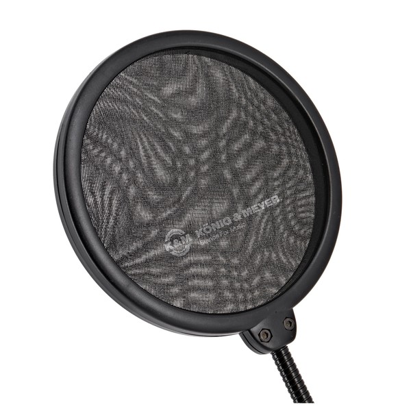 K&M 23956 Popkiller Microphone Shield, Black