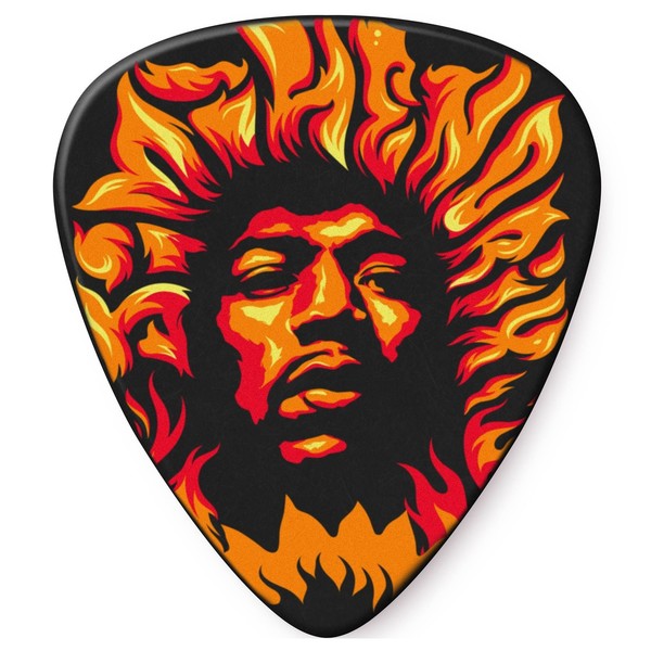 Dunlop Jimi Hendrix Picks 6 Pack, Voodoo Fire - Pick View