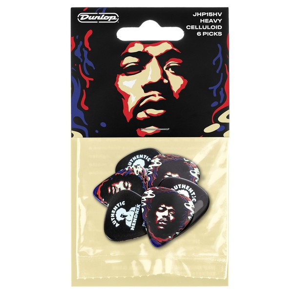 Dunlop Jimi Hendrix 6 Pack, Star Daze - Front View