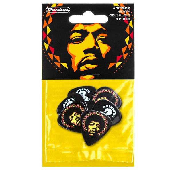 Dunlop Jimi Hendrix Picks 6 Pack, Aura Mandala - Pack View
