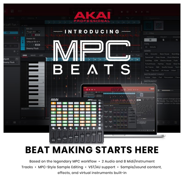 Akai APC Mini USB Ableton Live Controller - MPC BEATS