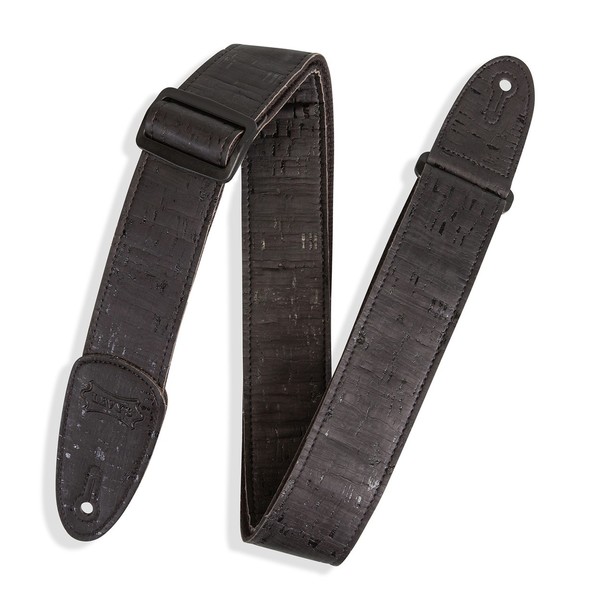 Levy's 2" Natural Cork on Black Webbing w/ Cork Ends, Black - Front