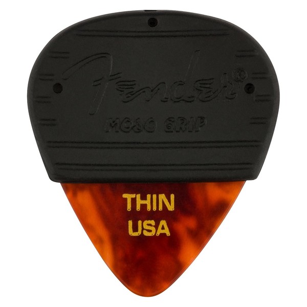 Fender Mojo Grip 3 Pack Celluloid Tortoiseshell Picks, Thin